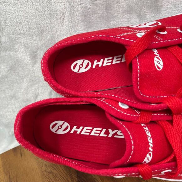 Heelys Youth Size 5 Skate Shoes Red White Canvas Lace Up Pro 20 Low Top HES10456 - Picture 8 of 12